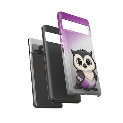 "Ace-Wise" – Asexual Pride Owl Android Tough Phone Case
