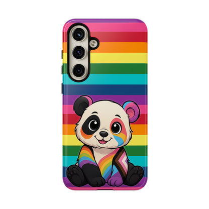 "PrideCub" – Progress + Rainbow Pride Panda Android Tough Phone Case