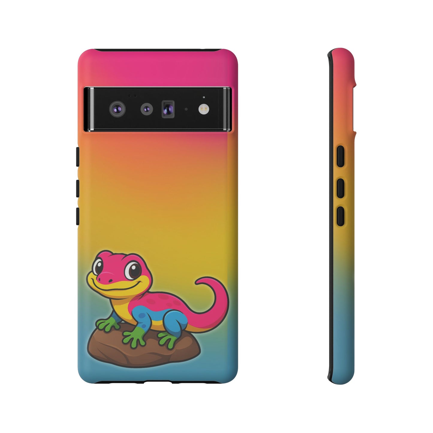 "pan-tastic voyage" – pansexual pride gecko android tough phone case
