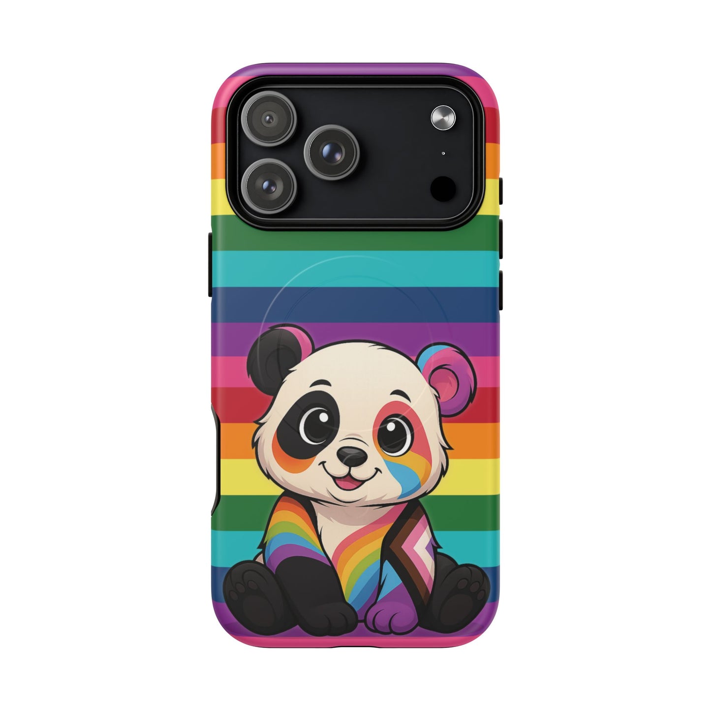 "pridecub" – progress + rainbow pride panda magsafe® iphone tough case