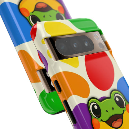 "Rainbow Ribbit" - LGBTQIA+ Pride Frog Android Tough Phone Case