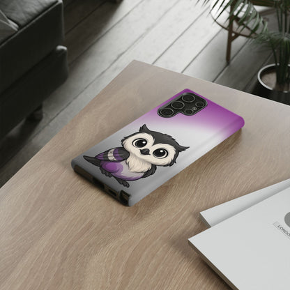 "Ace-Wise" – Asexual Pride Owl Android Tough Phone Case