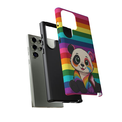 "PrideCub" – Progress + Rainbow Pride Panda Android Tough Phone Case