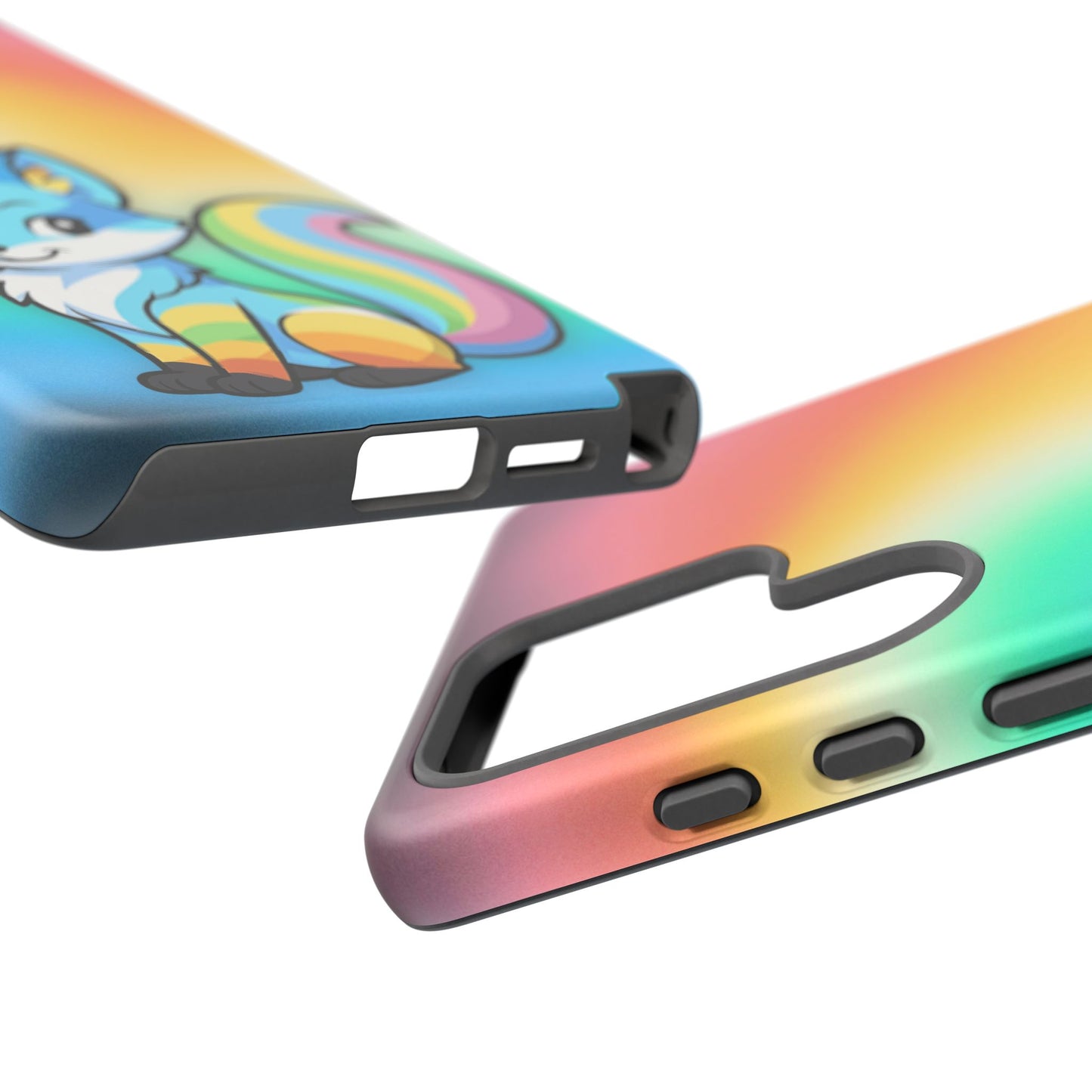 "queer as a fox" – queer pride fox android tough phone case