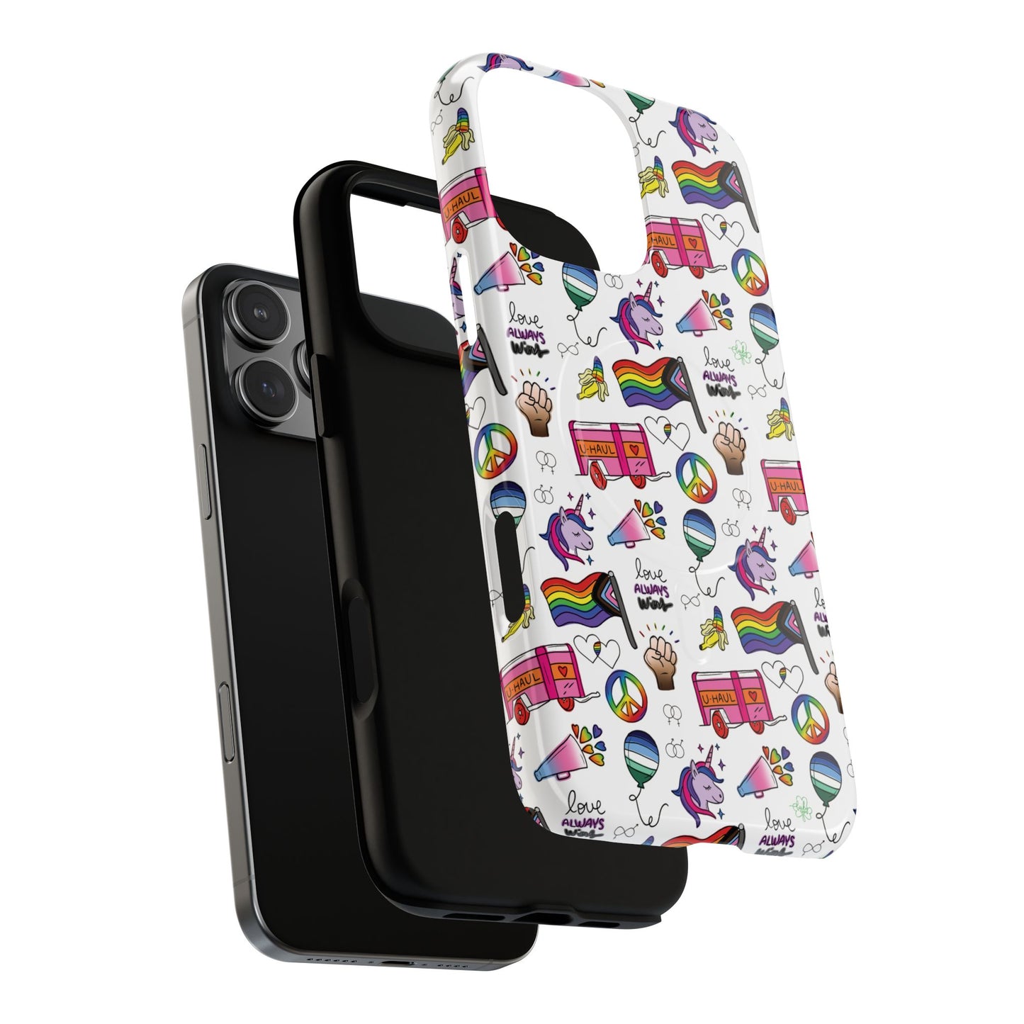 “identity mix” lgbtqia+ collage magsafe® tough iphone case