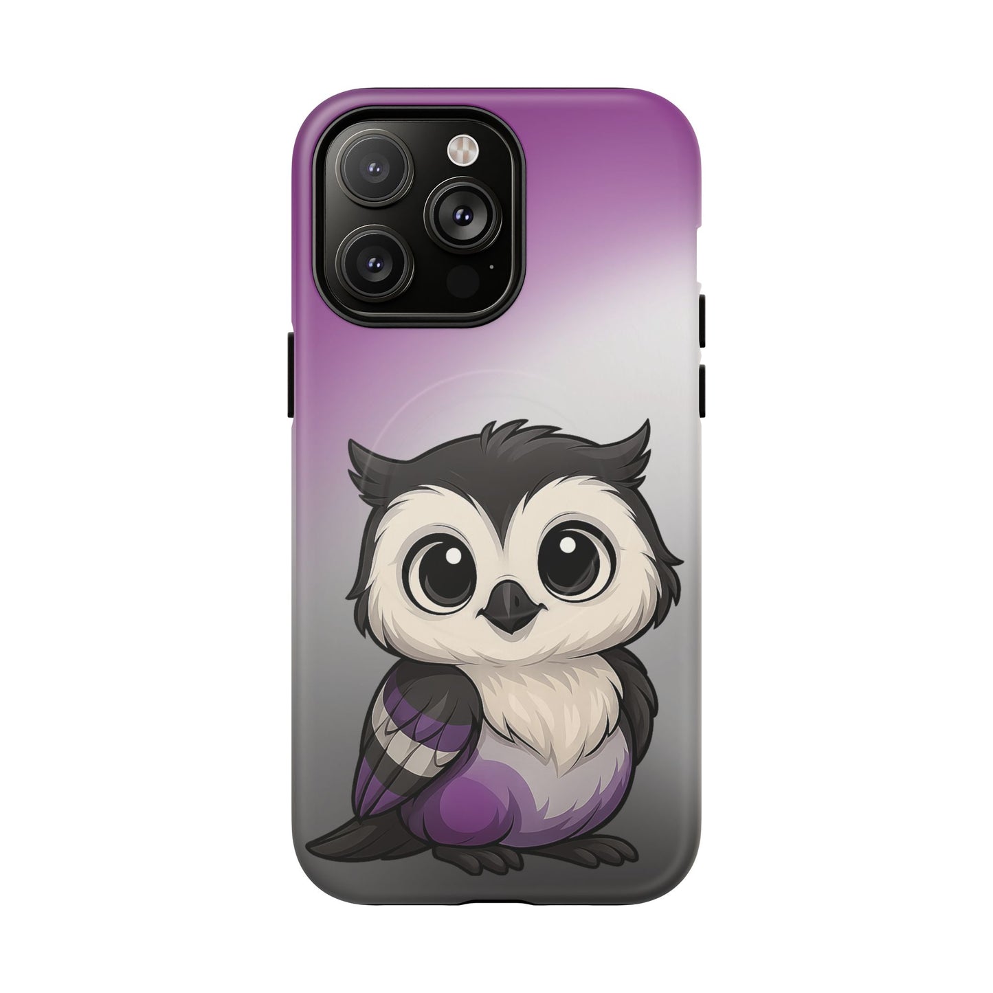"ace-wise" – asexual pride owl magsafe® iphone tough case