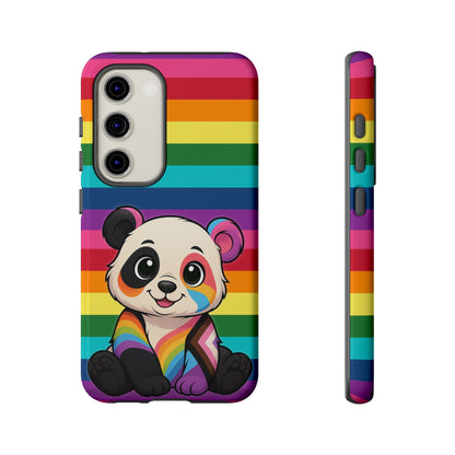 "PrideCub" – Progress + Rainbow Pride Panda Android Tough Phone Case
