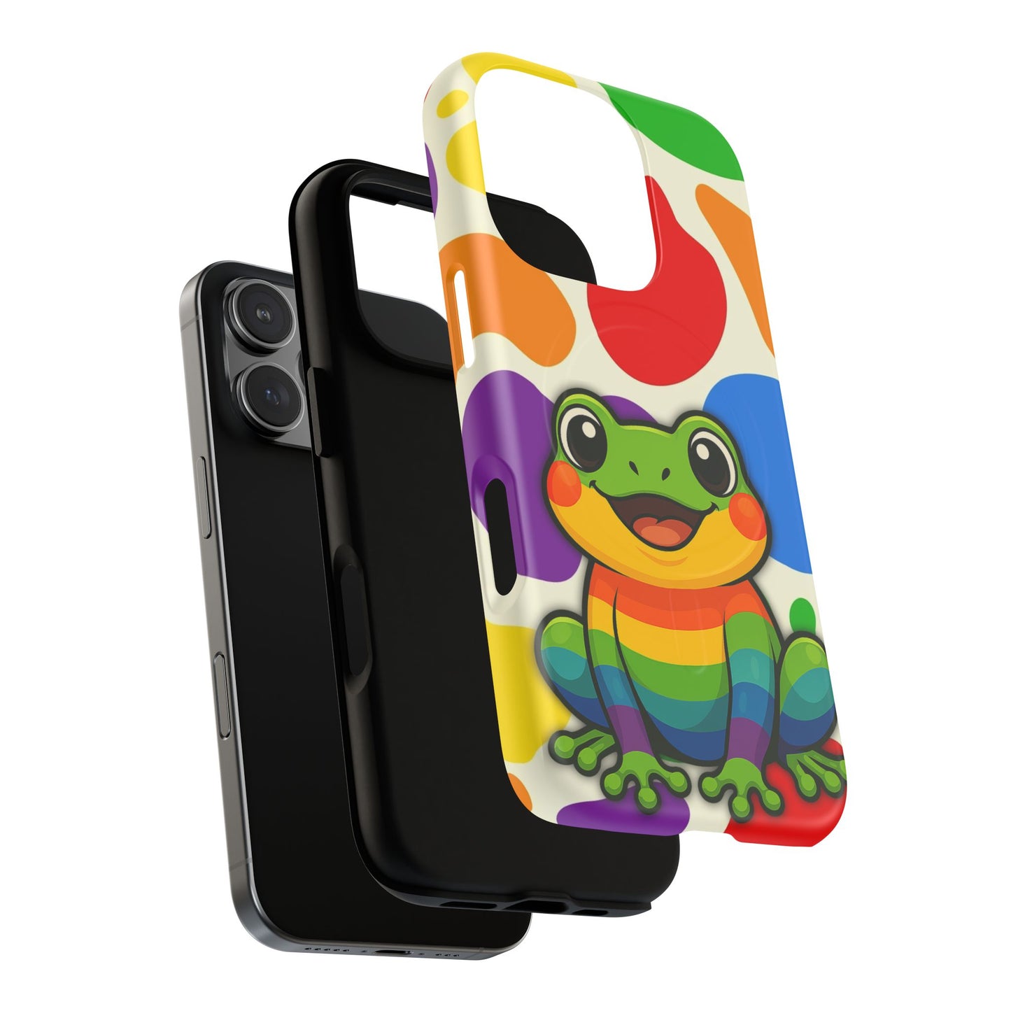 "rainbow ribbit" - lgbtqia+ pride frog magsafe® iphone tough case