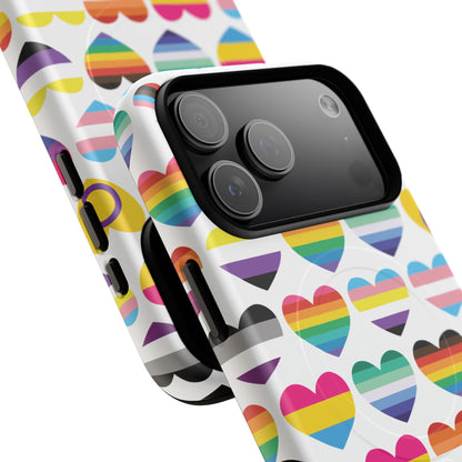 "Proud Hearts" LGBTQIA+ Love MagSafe® iPhone Case