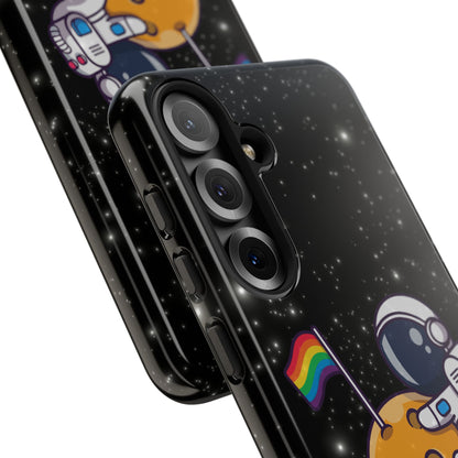 "Cosmic Queer" LGBTQIA+ Android Astronaut Tough Phone Case