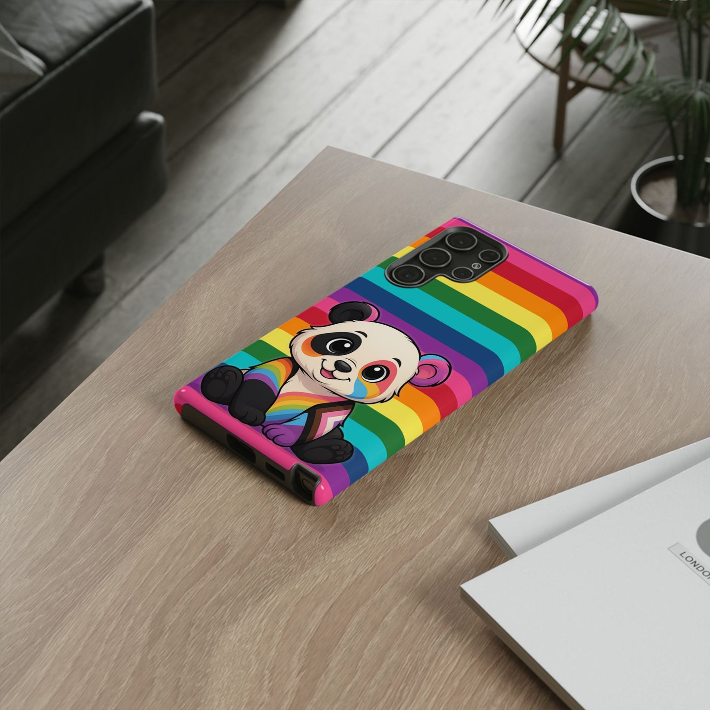 "pridecub" – progress + rainbow pride panda android tough phone case