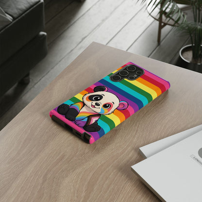 "PrideCub" – Progress + Rainbow Pride Panda Android Tough Phone Case