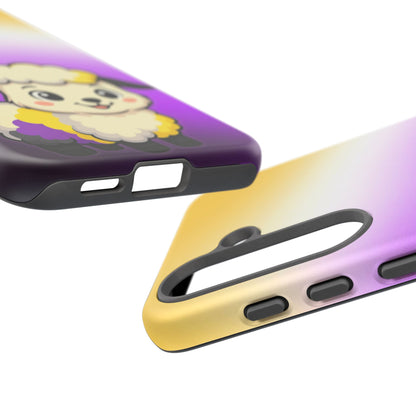 "NonbiBaaary" – Nonbinary Pride Sheep Android Tough Phone Case