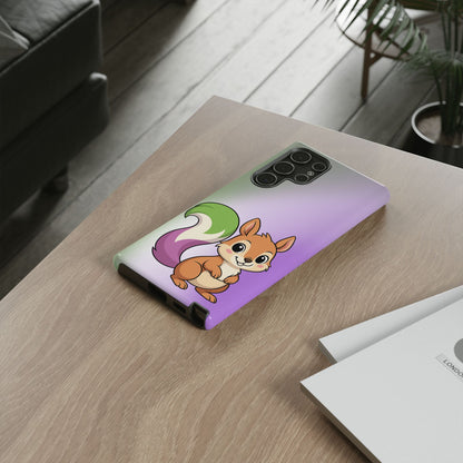 "Queeriosity"– Genderqueer Squirrel Pride Android Tough Phone Case
