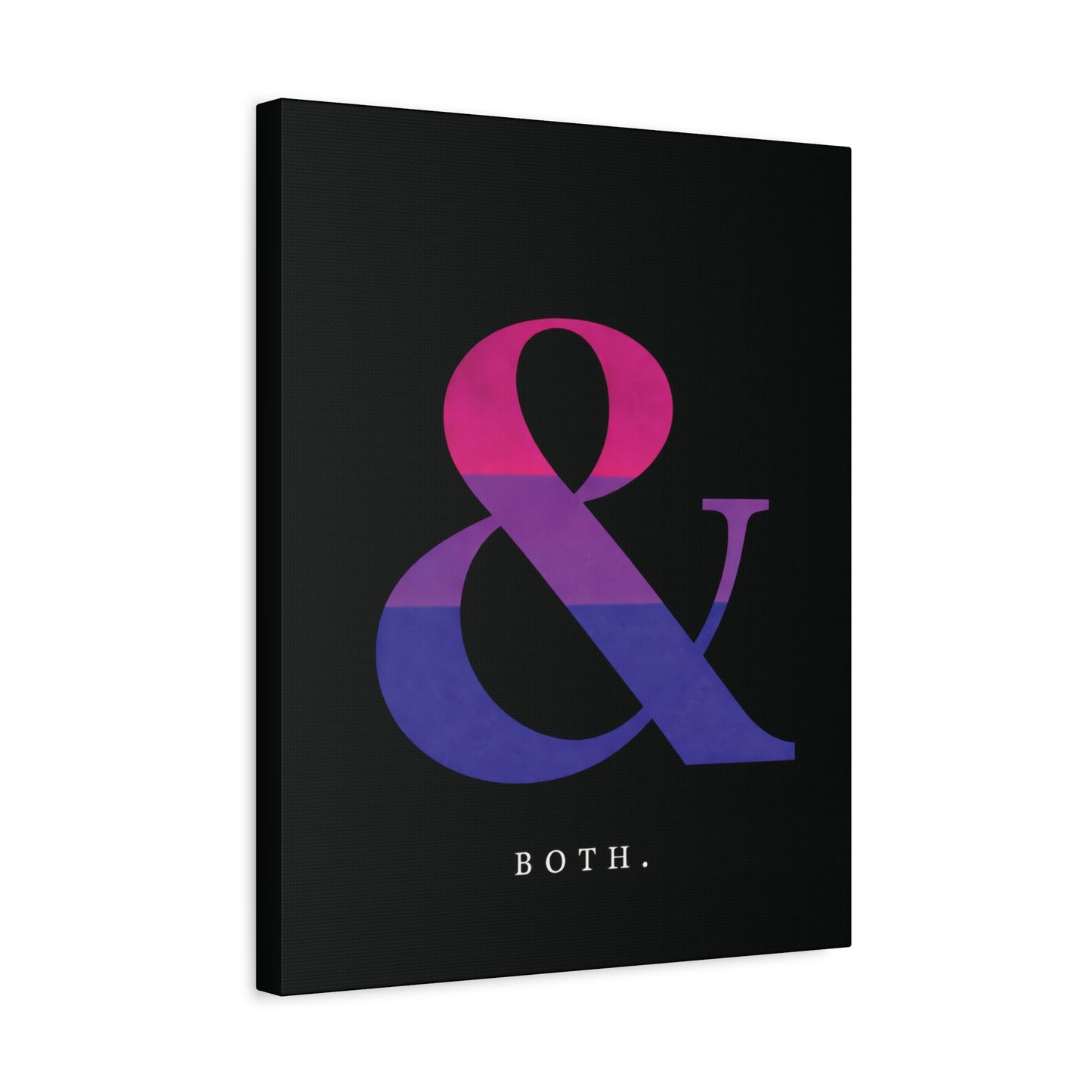 both. | bisexual pride identity canvas wall art