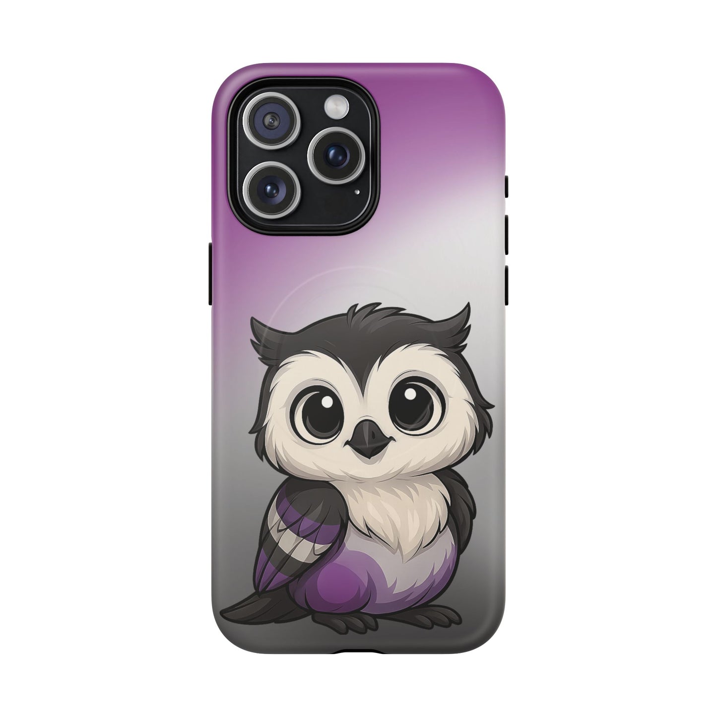 "ace-wise" – asexual pride owl magsafe® iphone tough case
