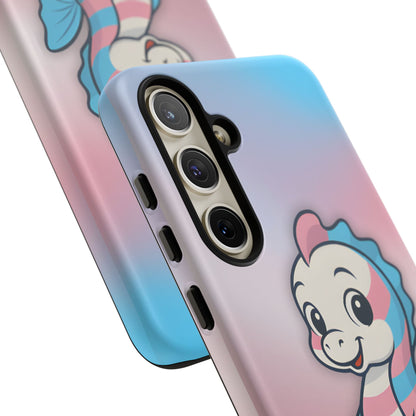 “Sea Me” – Trans Pride Seahorse Android Tough Phone Case