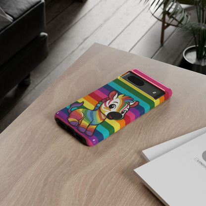 "Zee the O.G." – Original Rainbow Pride Zebra Android Tough Phone Case