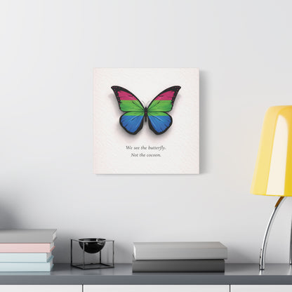 Poly Pride Butterfly | Metamorphosis Series Canvas Wall Art