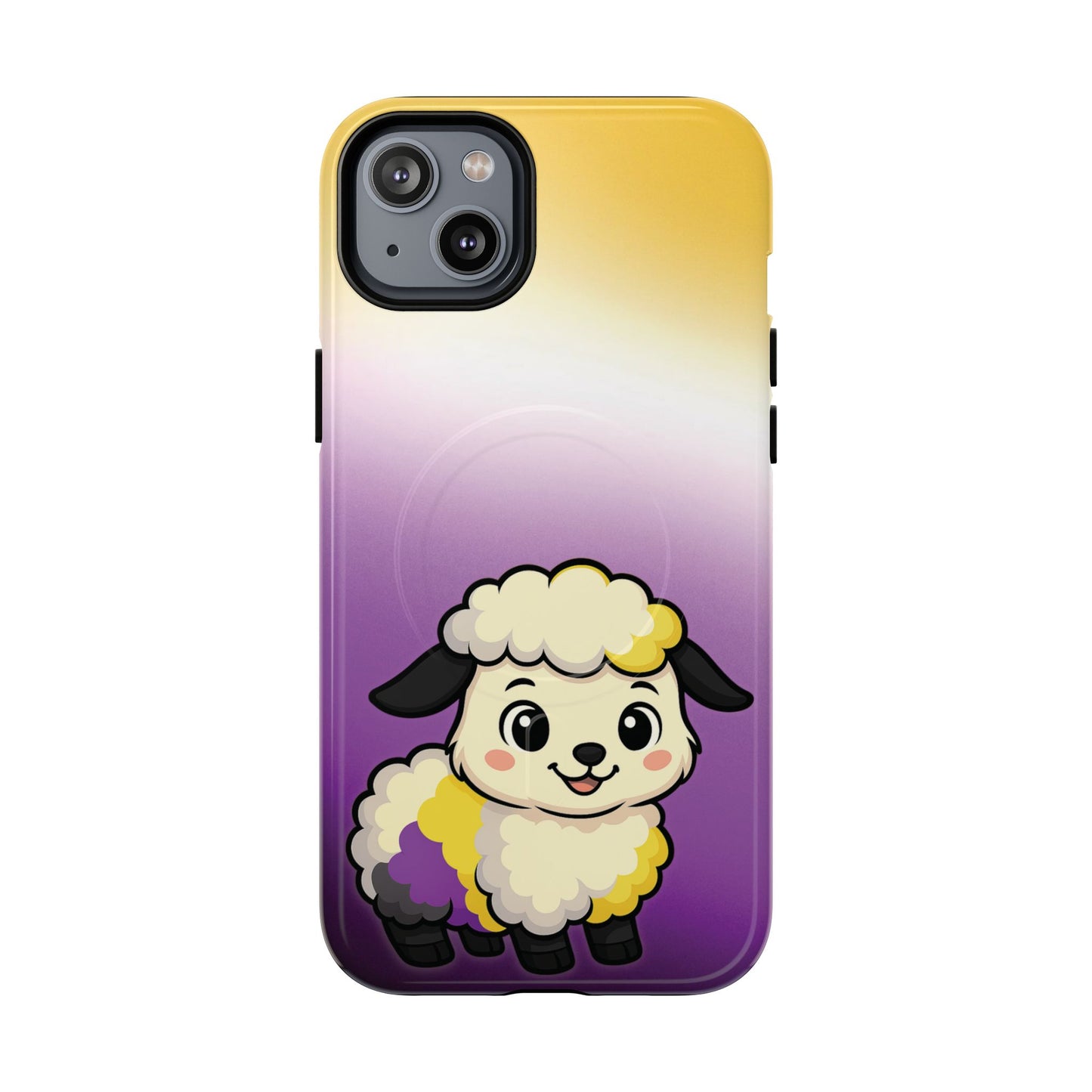 "nonbibaaary" – nonbinary pride sheep magsafe® iphone tough case