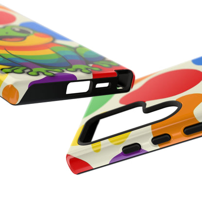 "Rainbow Ribbit" - LGBTQIA+ Pride Frog Android Tough Phone Case