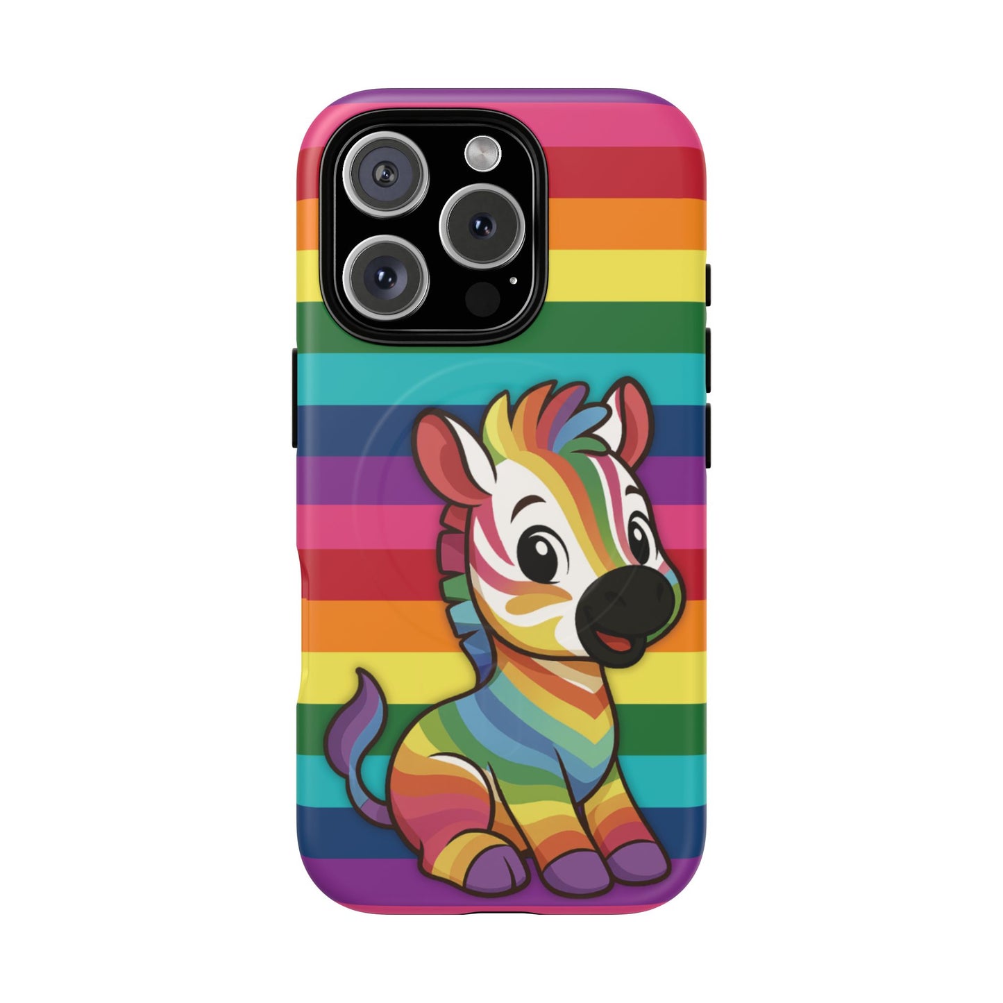"zee the o.g." – original rainbow pride zebra magsafe® iphone tough case
