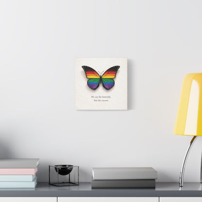 Philly Rainbow Pride Butterfly | Metamorphosis Series Canvas Wall Art