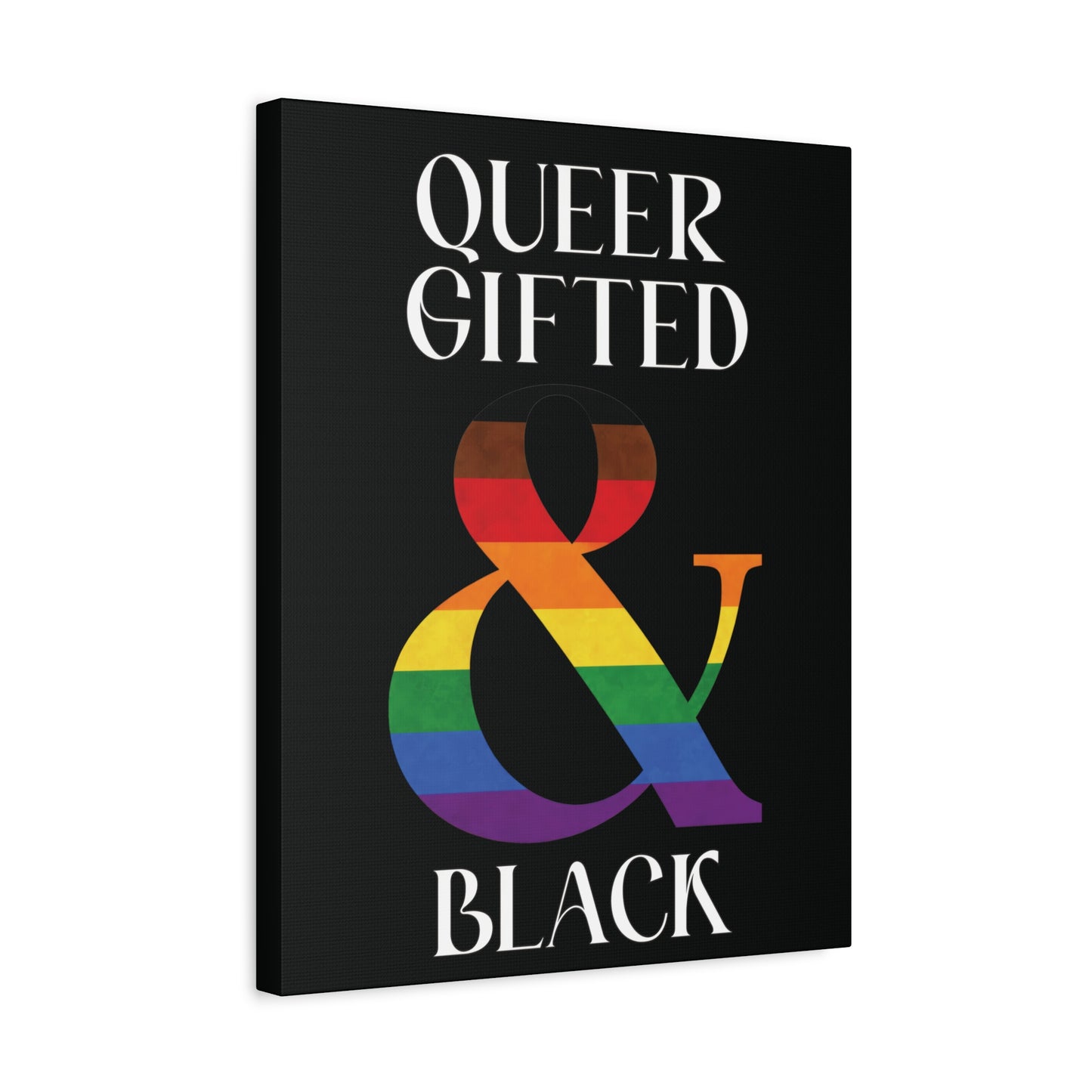queer, gifted and black | lgbtq pride statement canvas wall art