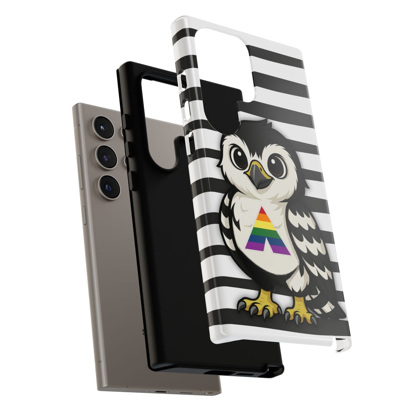 "fly with pride" – lgbtqia+ ally pride hawk android tough phone case