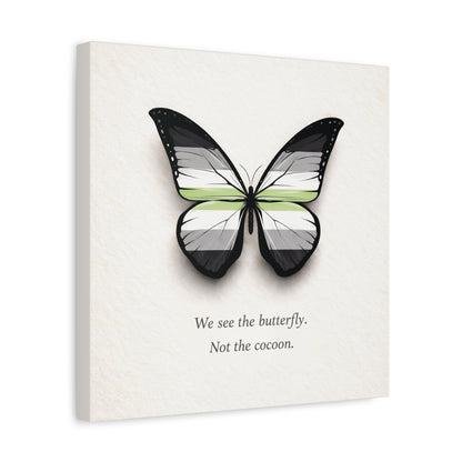 Agender Pride Butterfly | Metamorphosis Series Canvas Wall Art