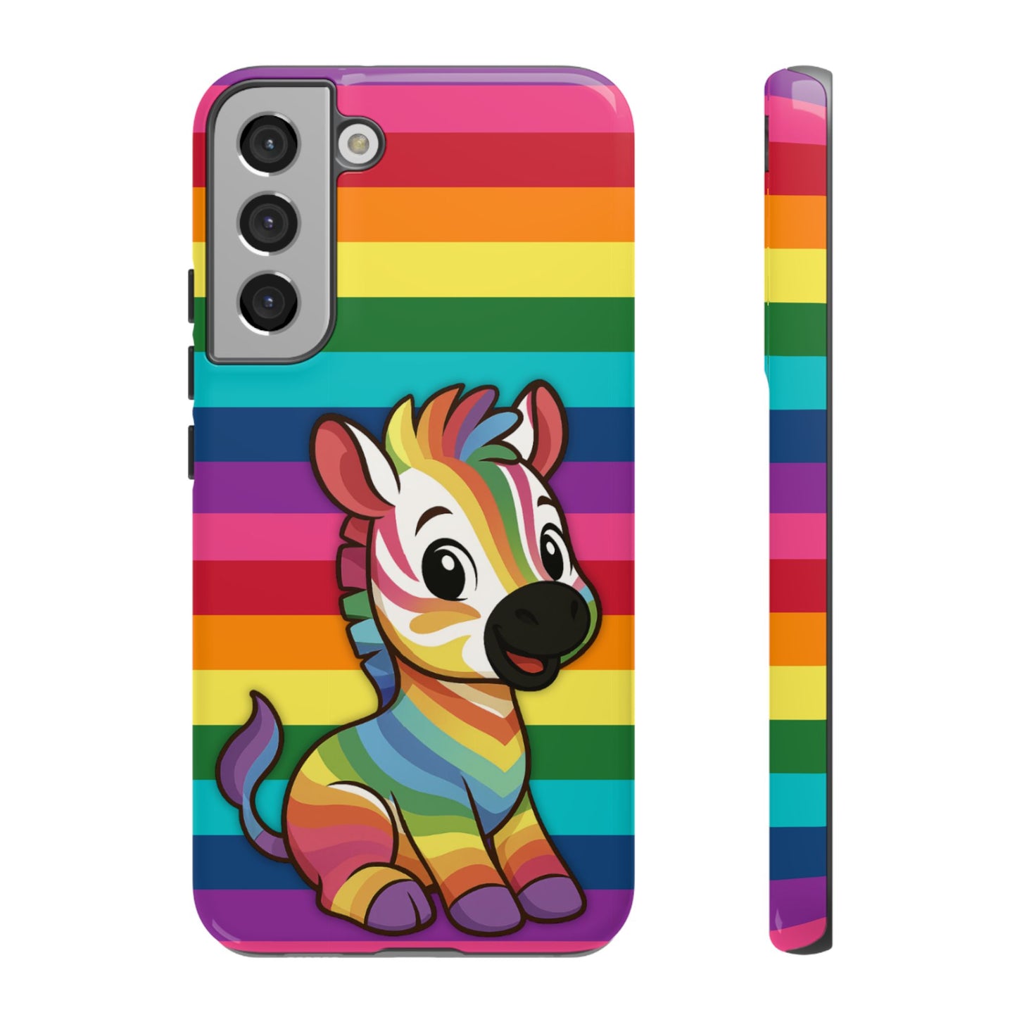 "zee the o.g." – original rainbow pride zebra android tough phone case