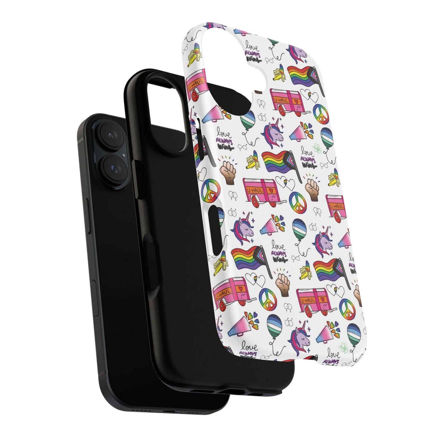 “identity mix” lgbtqia+ collage magsafe® tough iphone case
