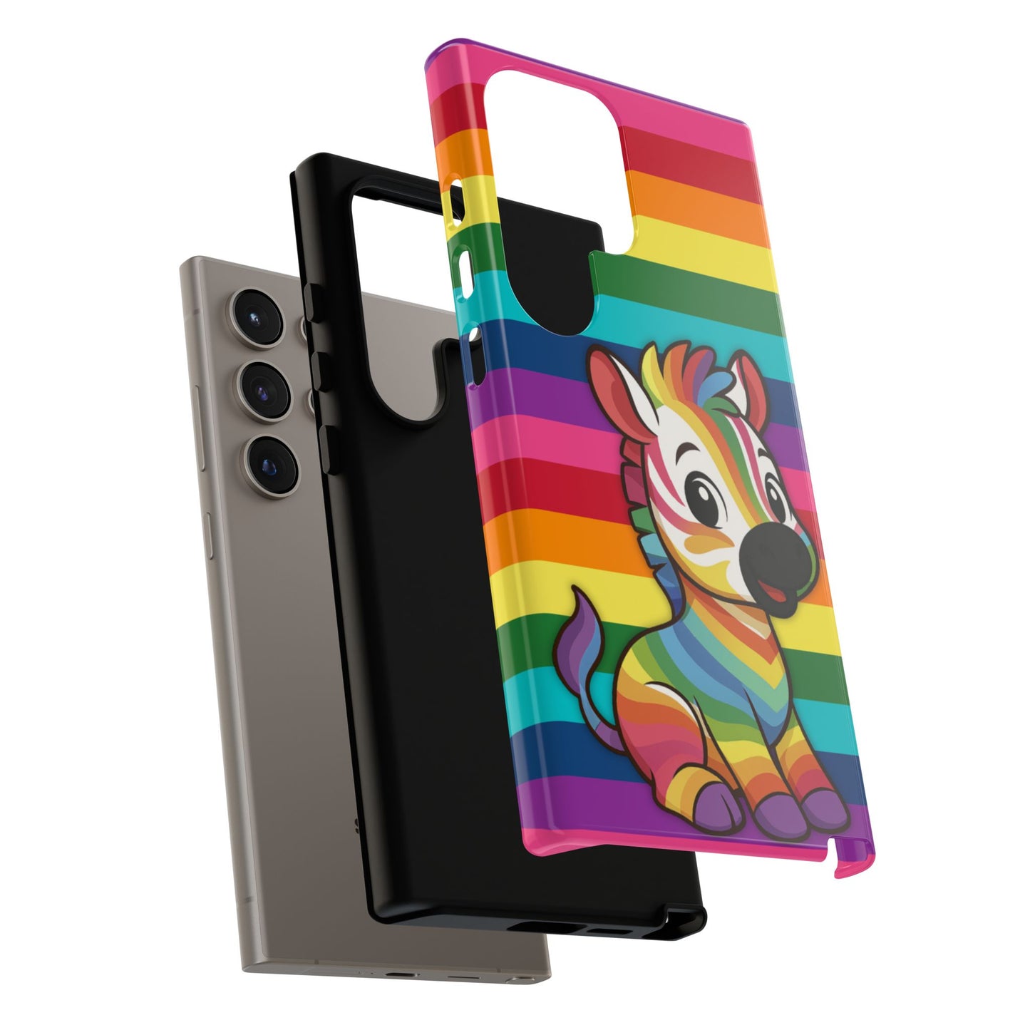 "zee the o.g." – original rainbow pride zebra android tough phone case