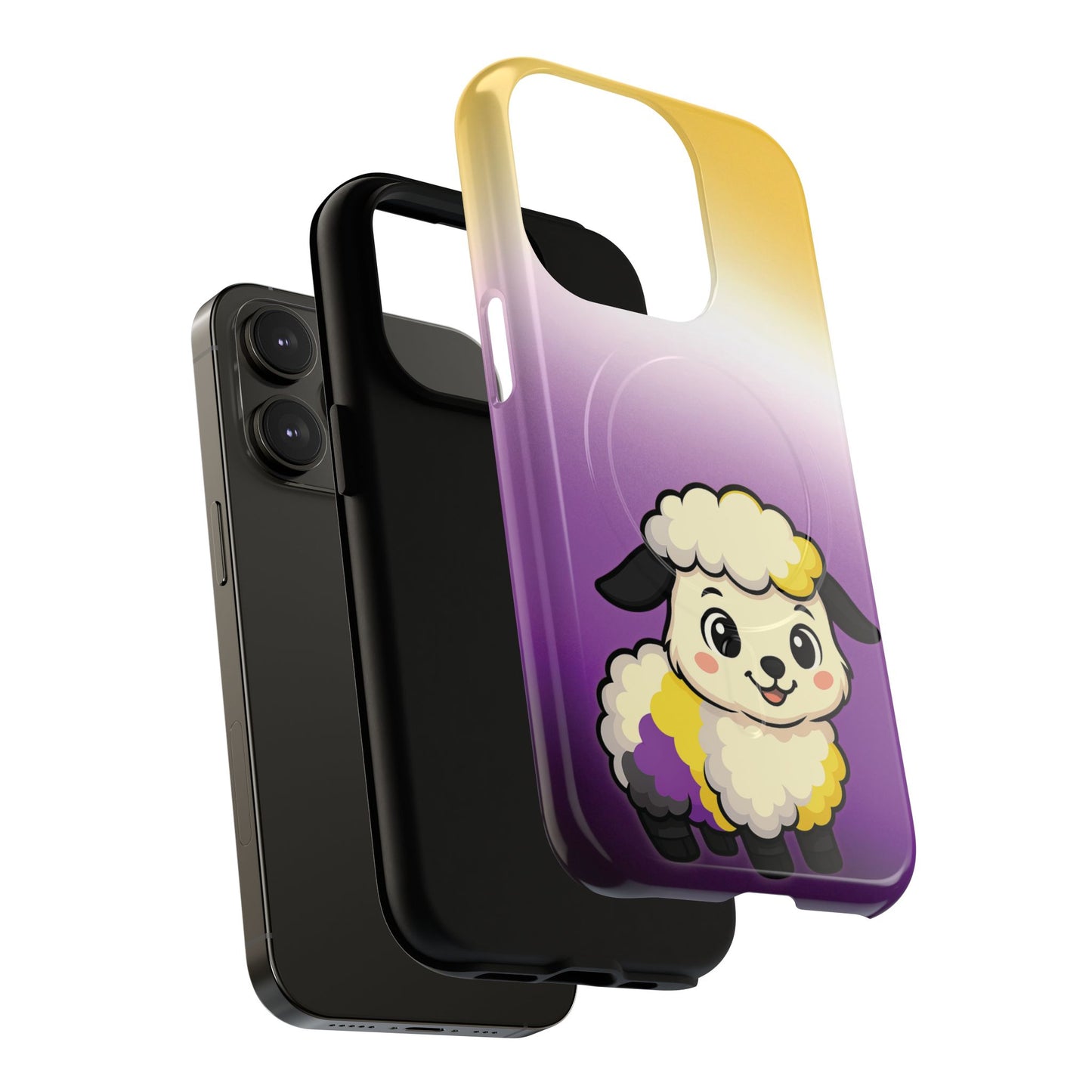 "nonbibaaary" – nonbinary pride sheep magsafe® iphone tough case