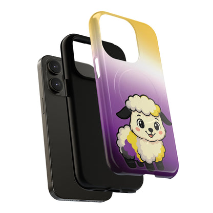 "NonbiBaaary" – Nonbinary Pride Sheep MagSafe® iPhone Tough Case