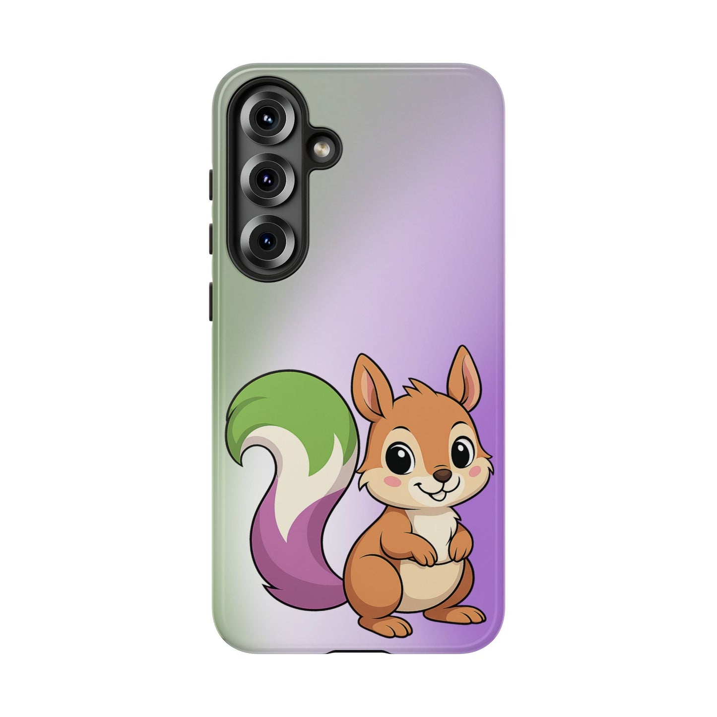 "queeriosity"– genderqueer squirrel pride android tough phone case