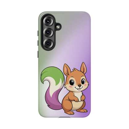 "Queeriosity"– Genderqueer Squirrel Pride Android Tough Phone Case