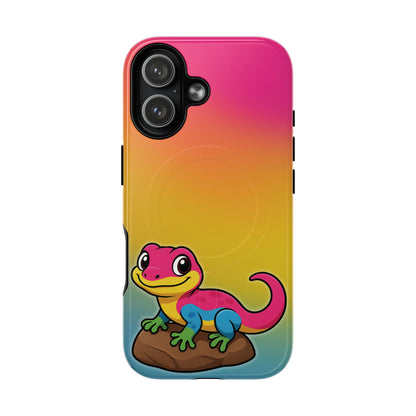 "Pan-tastic Voyage" – Pansexual Pride Gecko MagSafe® iPhone Tough Case