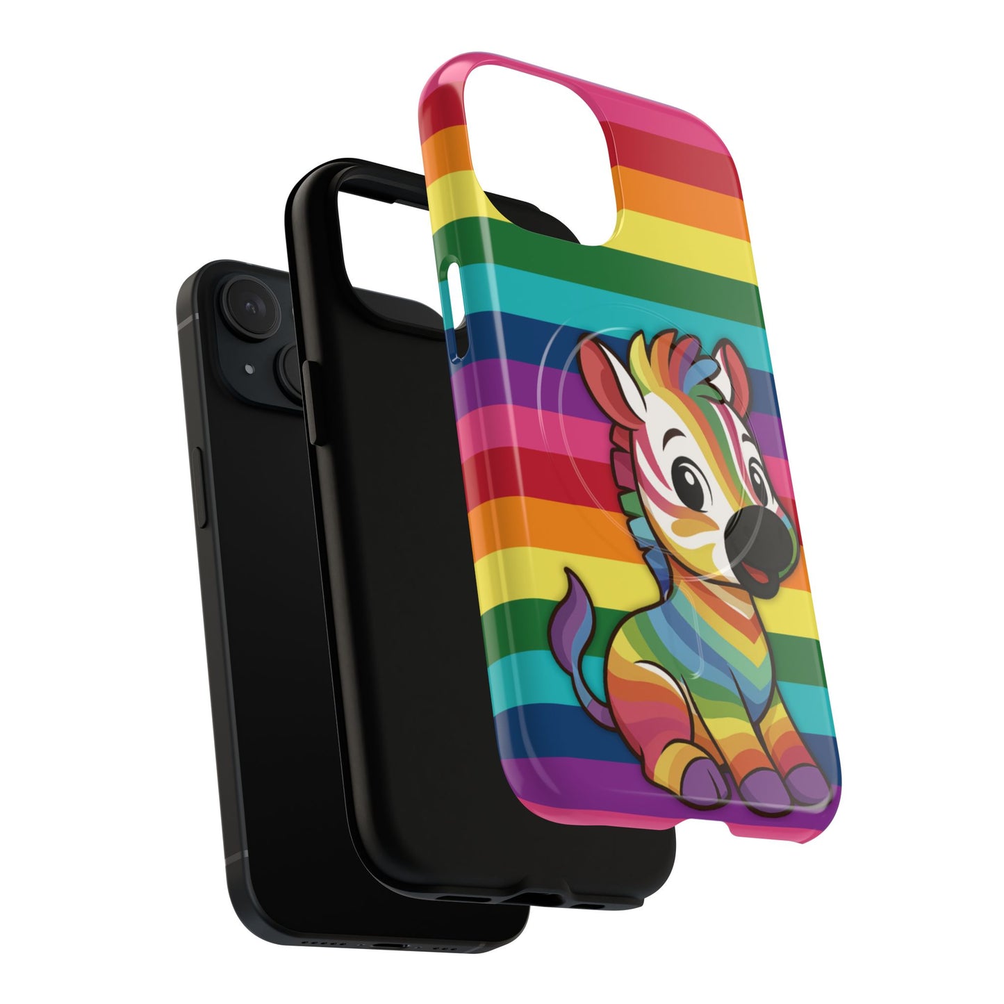 "zee the o.g." – original rainbow pride zebra magsafe® iphone tough case