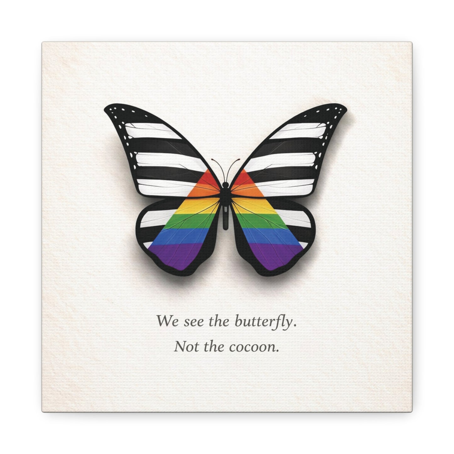 ally pride butterfly | metamorphosis series canvas wall art
