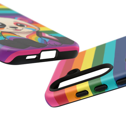 "PrideCub" – Progress + Rainbow Pride Panda Android Tough Phone Case