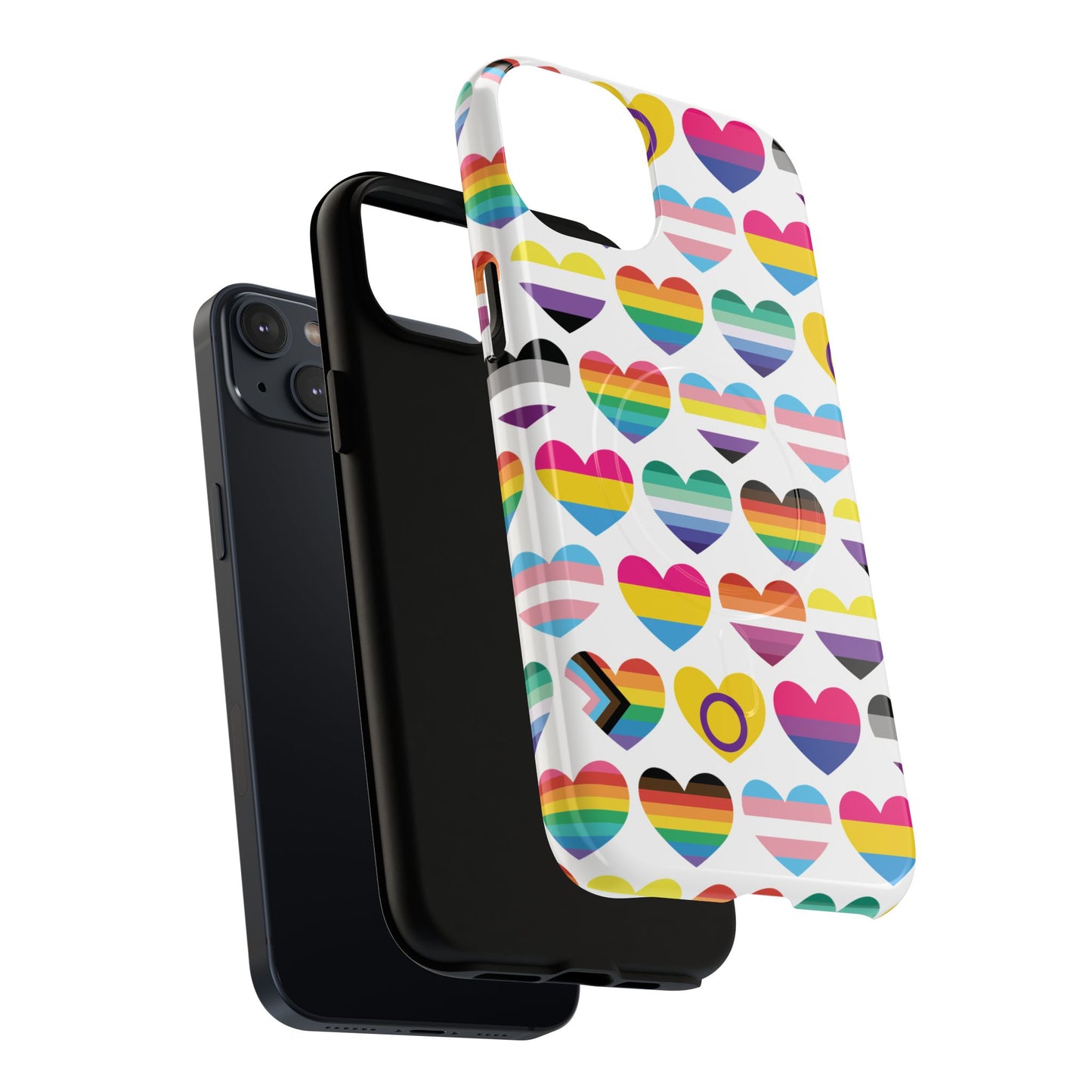 "proud hearts" lgbtqia+ love magsafe® iphone case