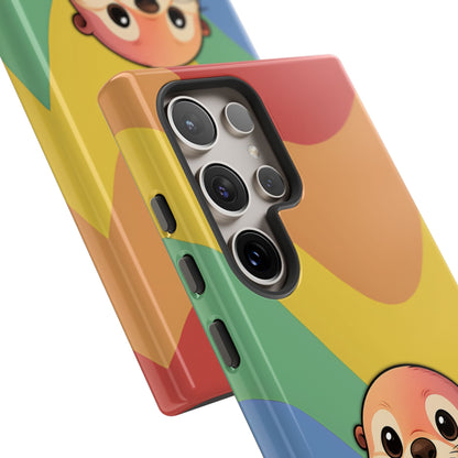 “Otterly Queer” – Retro Rainbow Pride Otter Android Tough Phone Case