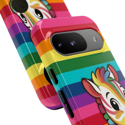"Zee the O.G." – Original Rainbow Pride Zebra Android Tough Phone Case