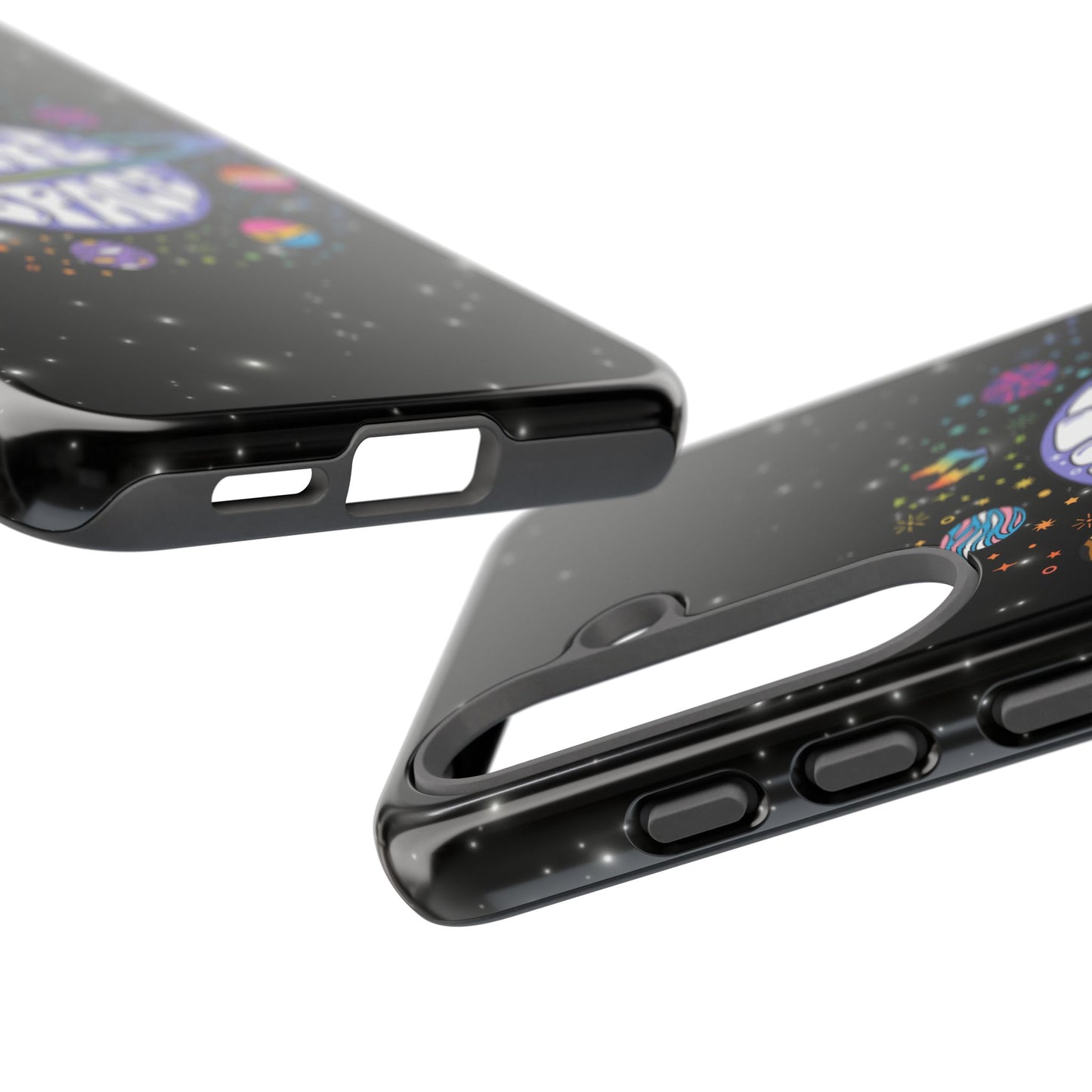 "safe space" lgbtqia+ pride galaxy android tough phone case