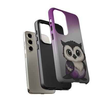 "Ace-Wise" – Asexual Pride Owl Android Tough Phone Case