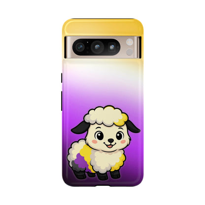 "NonbiBaaary" – Nonbinary Pride Sheep Android Tough Phone Case