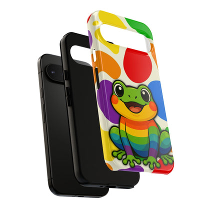 "Rainbow Ribbit" - LGBTQIA+ Pride Frog Android Tough Phone Case