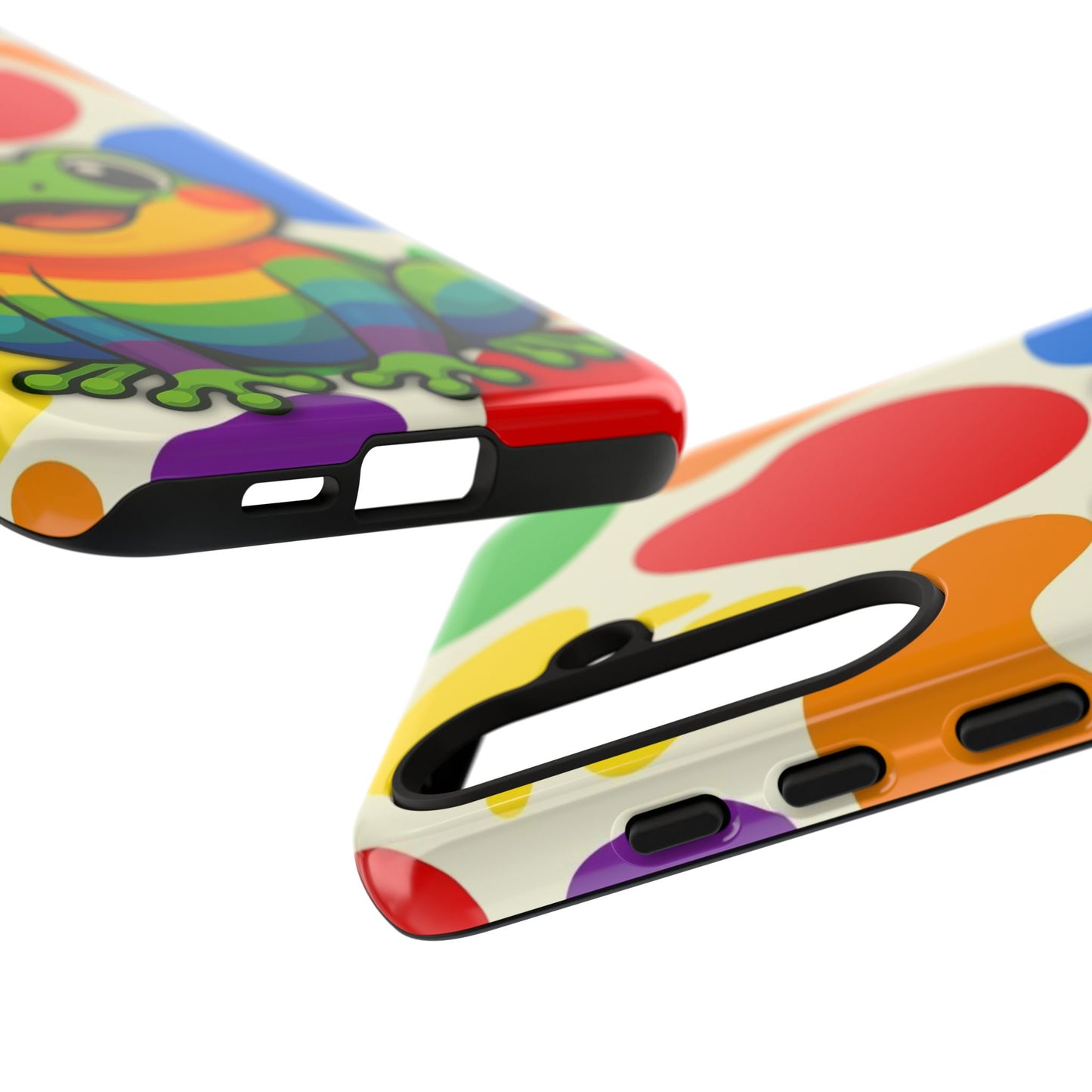 "rainbow ribbit" - lgbtqia+ pride frog android tough phone case