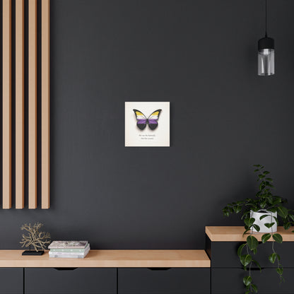 Nonbinary Pride Butterfly | Metamorphosis Series Canvas Wall Art